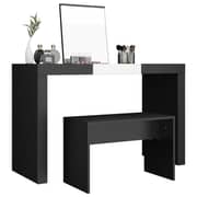 vidaXL Dressing Stool Black 70x35x45 cm Engineered Wood