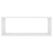 vidaXL Wall Cube Shelf 4 pcs White 60x15x23 cm Engineered Wood