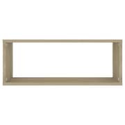 vidaXL Wall Cube Shelf 4 pcs Sonoma Oak 60x15x23 cm Engineered Wood