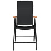 vidaXL 5 Piece Garden Dining Set Black