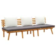 vidaXL 3 Piece Garden Lounge Set with Cushions Solid Acacia Wood