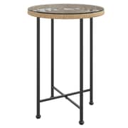 vidaXL Dining Table 55 cm Tempered Glass and Steel