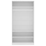 vidaXL Wardrobe White 100x50x200 cm Engineered Wood