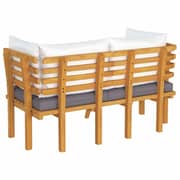 vidaXL 2-Seater Garden Sofa with Cushions Solid Acacia Wood