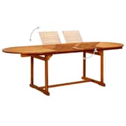 vidaXL 9 Piece Garden Dining Set Solid Wood Acacia