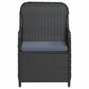 vidaXL 5 Piece Garden Dining Set with Cushions Black