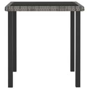 vidaXL 5 Piece Garden Dining Set Poly Rattan Grey
