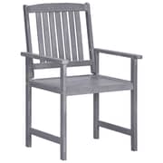 vidaXL 7 Piece Garden Dining Set Solid Wood Acacia Grey