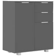 vidaXL Sideboard High Gloss Grey 71x35x76 cm Engineered Wood