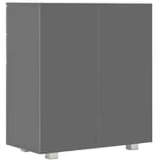 vidaXL Sideboard High Gloss Grey 71x35x76 cm Engineered Wood