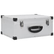 vidaXL CD Case for 60 CDs Aluminium ABS Silver