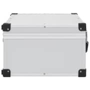 vidaXL CD Case for 60 CDs Aluminium ABS Silver