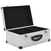 vidaXL CD Case for 60 CDs Aluminium ABS Silver
