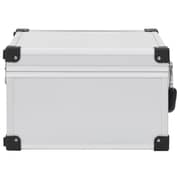 vidaXL CD Case for 40 CDs Aluminium ABS Silver