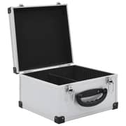 vidaXL CD Case for 40 CDs Aluminium ABS Silver