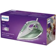 Philips 2600W Steam Iron, SteamGlide Plus Soleplate, Anti-Drip, Green/Gray - DST7012/76