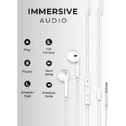 Glassology Stereo Wired In-Ear Headphones with Mic 3.5mm - Black