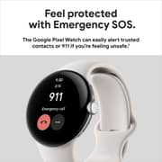 ساعة يد ذكية مع تطبيق فيتبت موديل GQF4C GA03182-DE من جوجل بيكسل، لون فضي