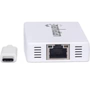 Manhattan Type-C To 3 Port USB 3.0 Hub With Network Adapter
