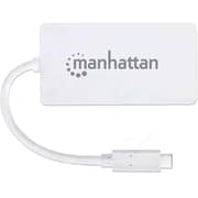 Manhattan Type-C To 3 Port USB 3.0 Hub With Network Adapter
