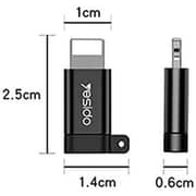 Yesido Micro To Lighting Adapter Black