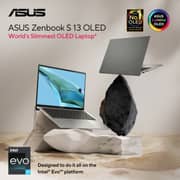 Asus Zenbook S 13 OLED (2023) Laptop - 13th Gen / Intel Core i7-1355U / 13.3inch 2.8K / 1TB SSD / 16GB RAM / Shared Intel Iris Xe Graphics / Windows 11 Home / English & Arabic Keyboard / Grey / Middle East Version - [UX5304VA-OLEDI7T]