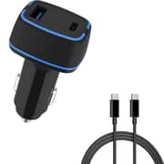Trands USB-C Car Charger Black