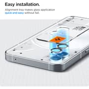 Spigen GLAStR EZ Fit Optik PRO Camera Lens Screen Protector designed for Nothing Phone (1) - Silver 2 Pack