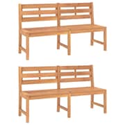 vidaXL 3 Piece Garden Dining Set Solid Wood Teak