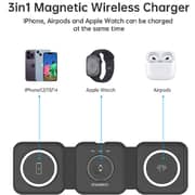 Choetech 3-in-1 Foldable Magnetic Wireless Charger Black