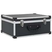 vidaXL CD Case for 60 CDs Aluminium ABS Black