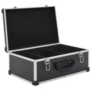 vidaXL CD Case for 60 CDs Aluminium ABS Black