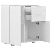 vidaXL Sideboard High Gloss White 71x35x76 cm Engineered Wood