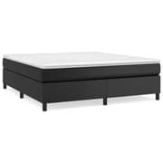 vidaXL Box Spring Bed Frame Black 180x200 cm 6FT Super King Faux Leather