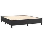 vidaXL Box Spring Bed Frame Black 180x200 cm 6FT Super King Faux Leather