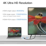 Ugreen USB-C to HDMI Plus VGA Plus USB 3.0 Adapter Grey - CM162-50505