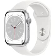 Apple Watch Series 8 GPS 41mm Silver Aluminum Case with White Sport Band