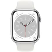 Apple Watch Series 8 GPS 41mm Silver Aluminum Case with White Sport Band