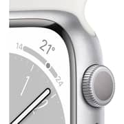 Apple Watch Series 8 GPS 41mm Silver Aluminum Case with White Sport Band