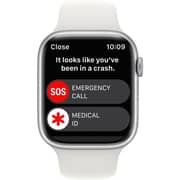 Apple Watch Series 8 GPS 41mm Silver Aluminum Case with White Sport Band