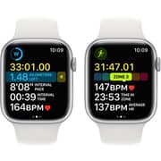 Apple Watch Series 8 GPS 41mm Silver Aluminum Case with White Sport Band