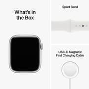 Apple Watch Series 8 GPS 41mm Silver Aluminum Case with White Sport Band