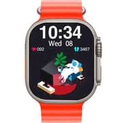 Glassology Ultra 45mm AMOLED Display, Fitness Tracking, Smartwatch, Orange
