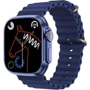 Glassology Ultra 45mm AMOLED Display, Fitness Tracking, Smartwatch, Blue