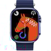 Glassology Ultra 45mm AMOLED Display, Fitness Tracking, Smartwatch, Blue