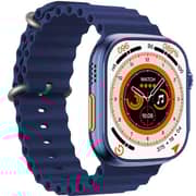 Glassology Ultra 45mm AMOLED Display, Fitness Tracking, Smartwatch, Blue