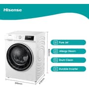 Hisense 10Kg Front Load Washing Machine 1400 RPM White- WFQY1014EVJM