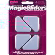 Magic Sliders Triangle Furniture Sliding Discs 4 Pack Grey