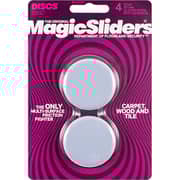 Magic Sliders Round Furniture Sliding Discs 4 Pack Grey
