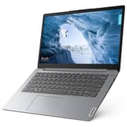Lenovo IdeaPad 1 14IAU7 (2022) Laptop- 12th Gen / Core i3-1215U / 14inch HD / 128GB SSD / 4GB RAM / Intel UHD Graphics / Wind11 Home in S mode / English Keyboard / Grey / International Version- [82QC003VUS]